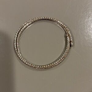 Elegant Silver & Crystal Bracelet